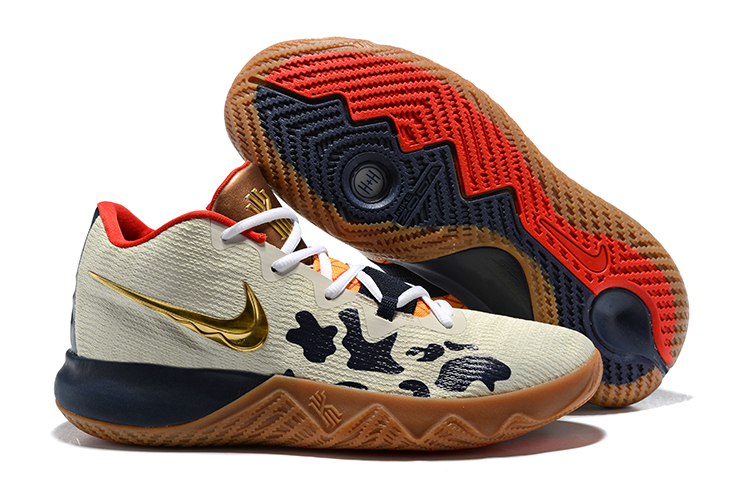 Nike Kyrie Flytrap White Yellow Black Gold Shoes